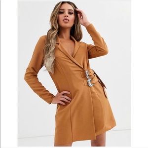 ASOS mini tux dress with buckles